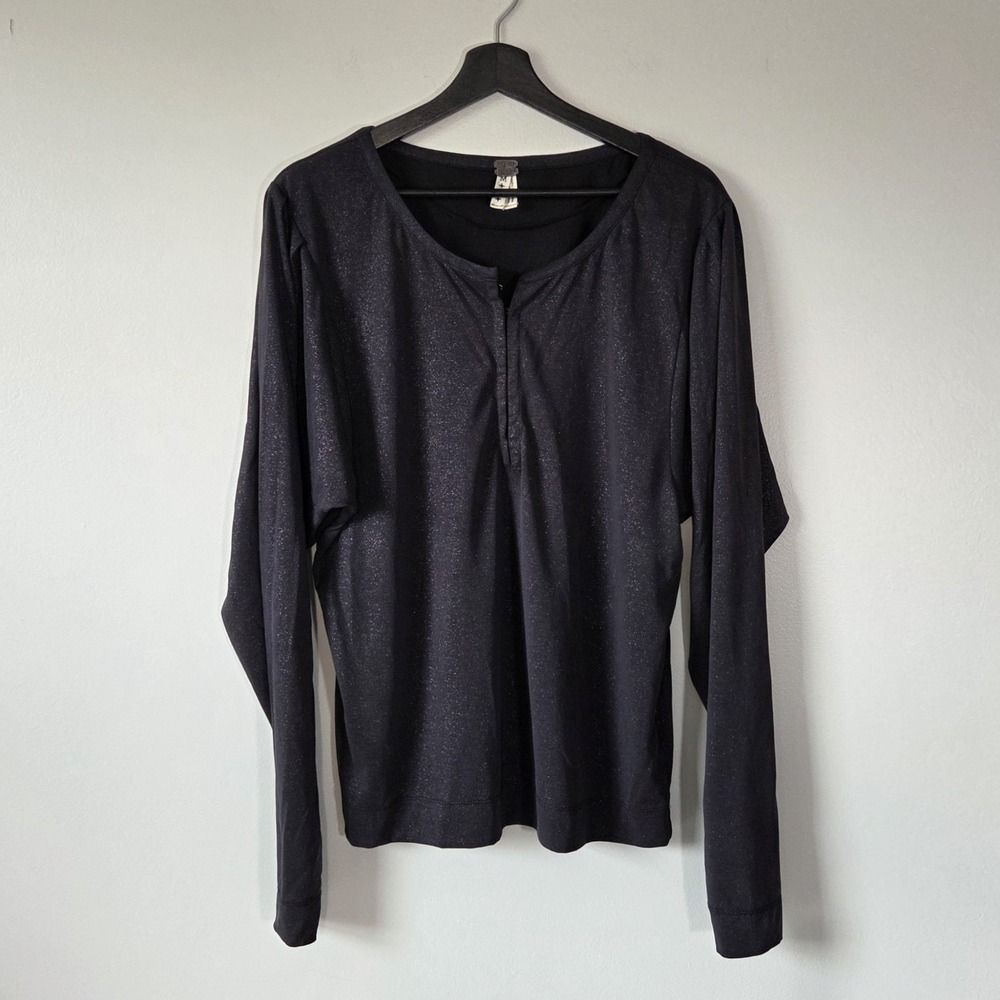 We the Free Olivia Henley Metallic Shimmer Modal Top Sz M
